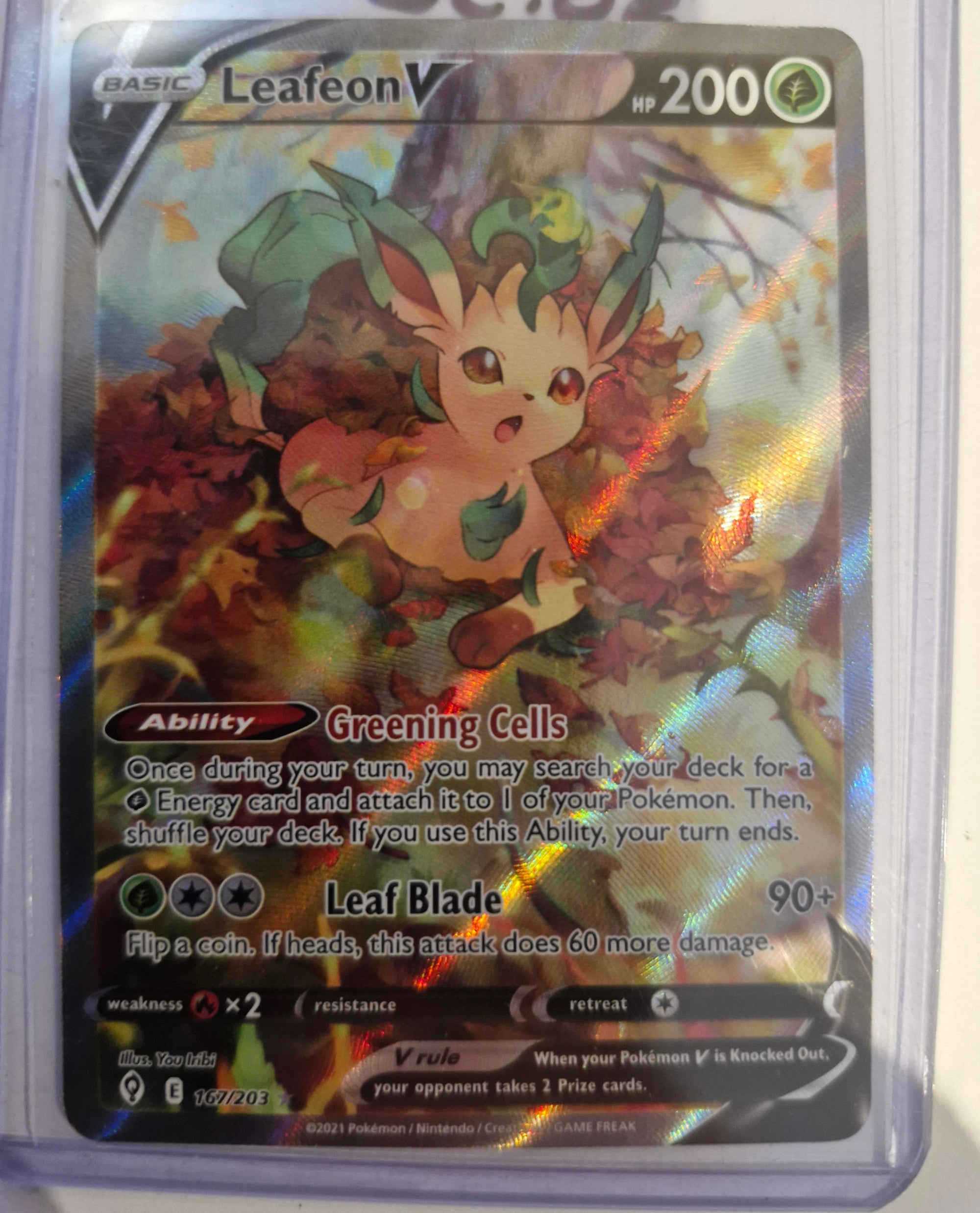 Leafeon V Alt Art Evolving Skies 167/203
